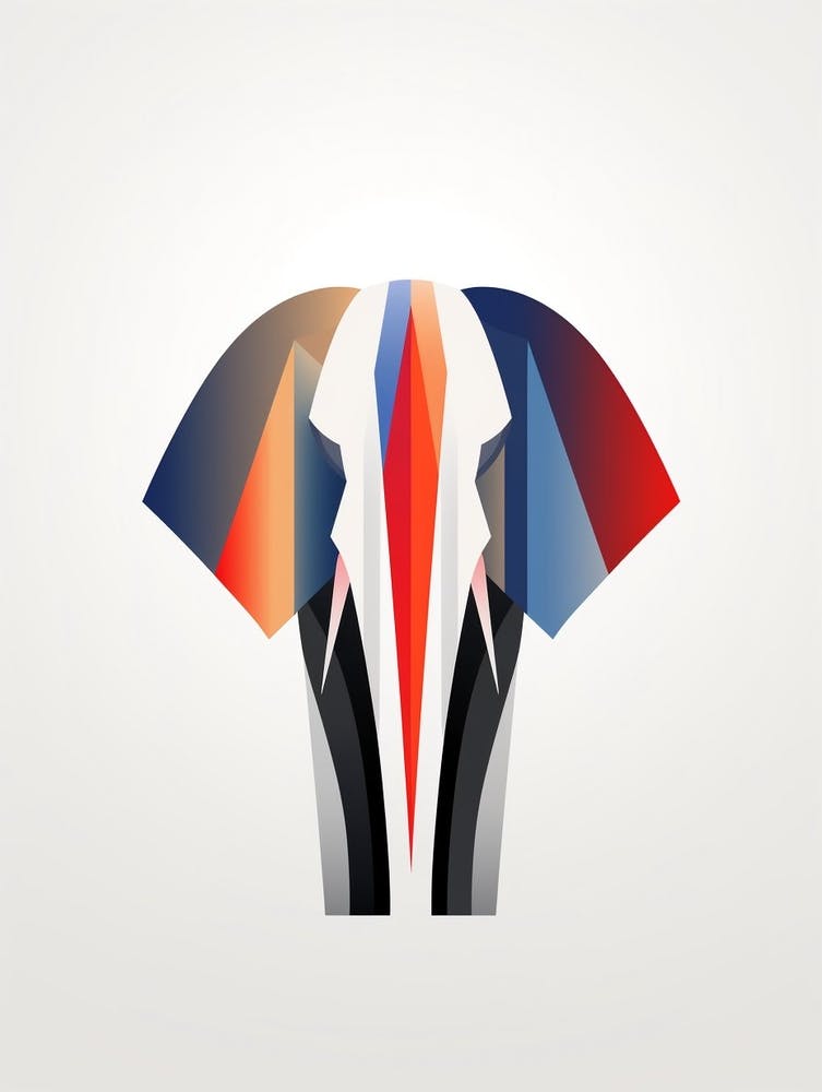 Elephant Minimalist Abstract 6