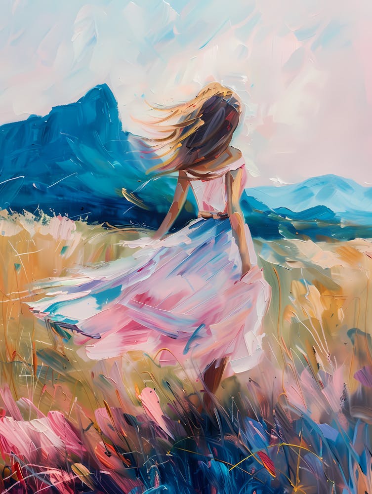 Fille Dans La Prairie