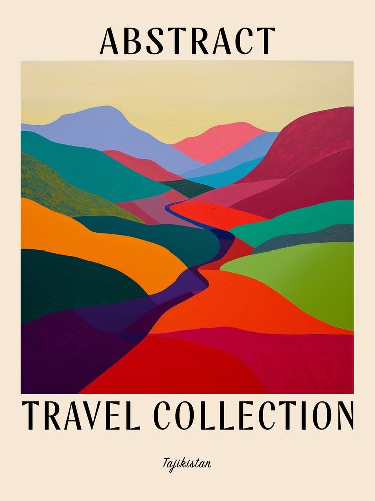 Abstract Travel Collection Poster Tajikistan 3
