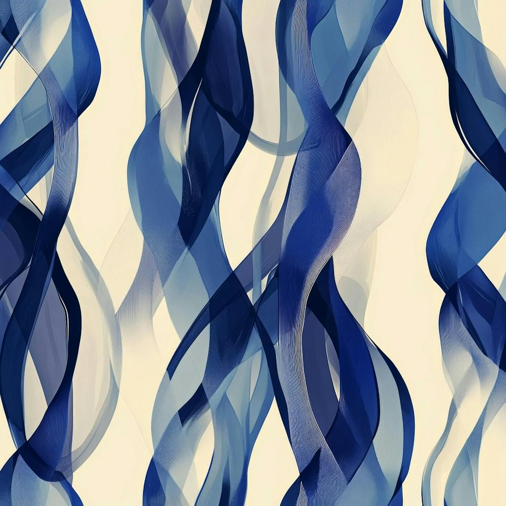 Abstract Blue Wavy Pattern