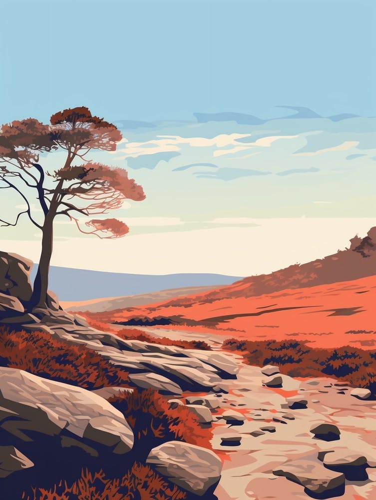 Dartmoor National Park England 4 Hiking Trail Landscape