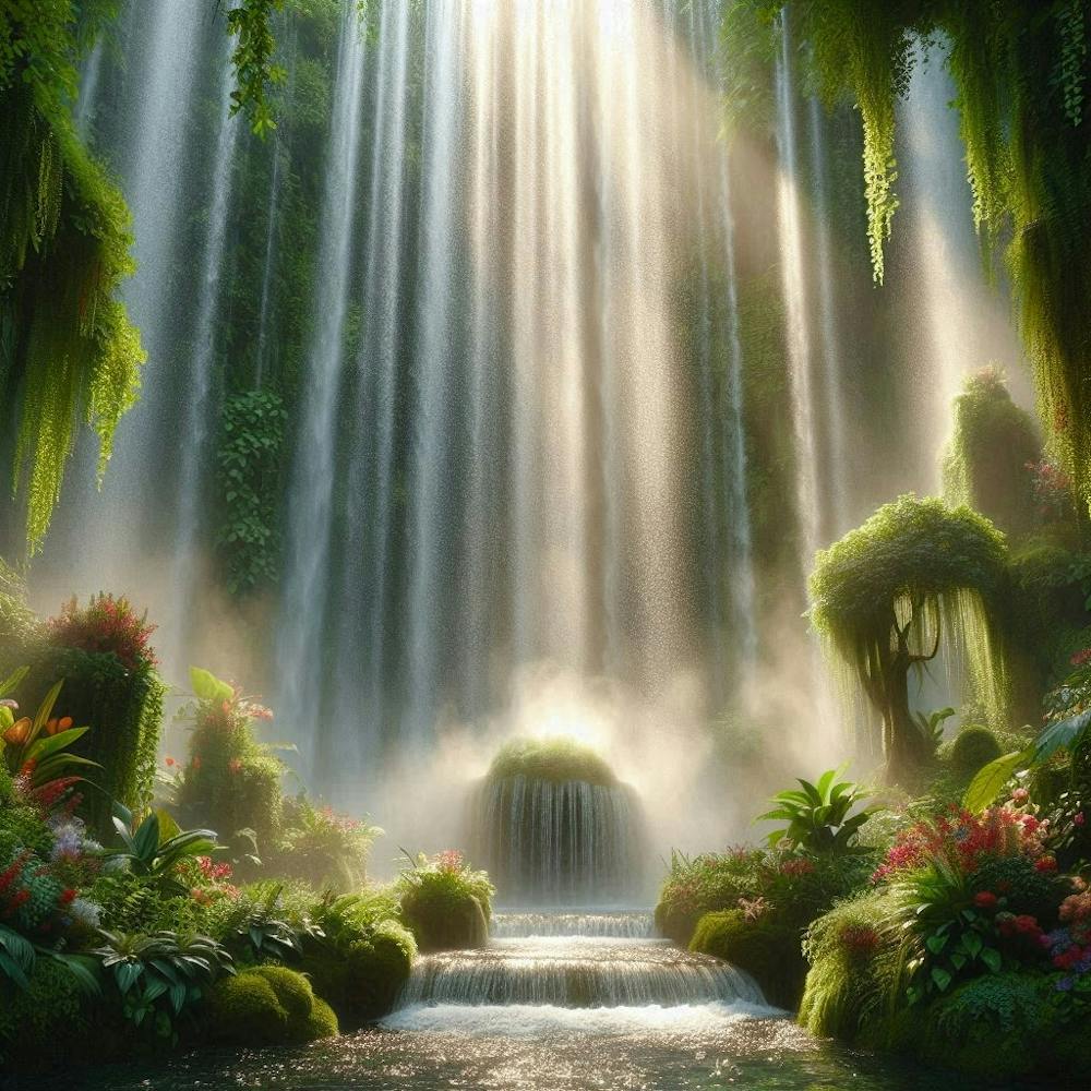 Waterfall In The Jungle