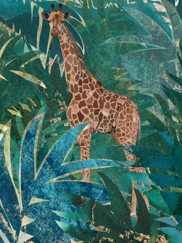 Giraffe In The Jungle 2