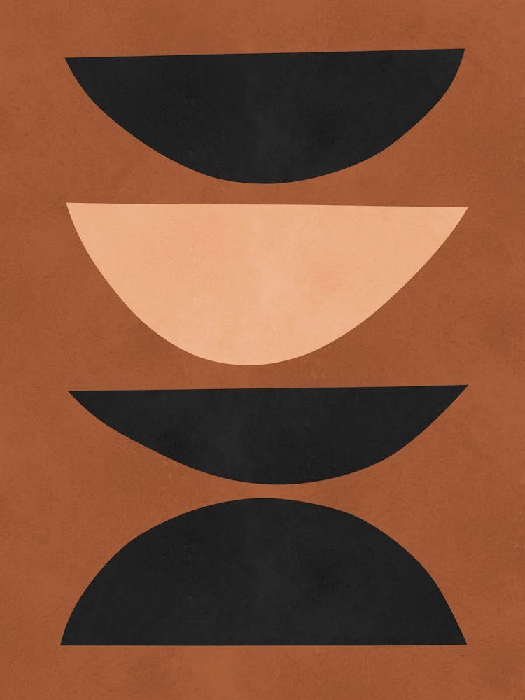 Brown geometric art 14