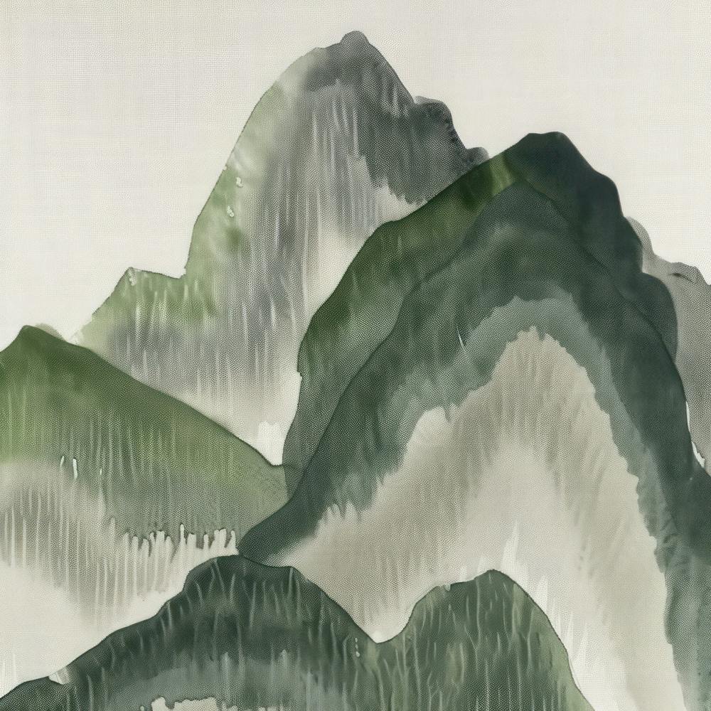 Japanese Watercolour Of Mount Kita 3