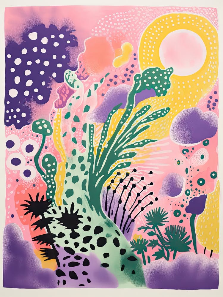 Colourful Botanical Risograph Style 23
