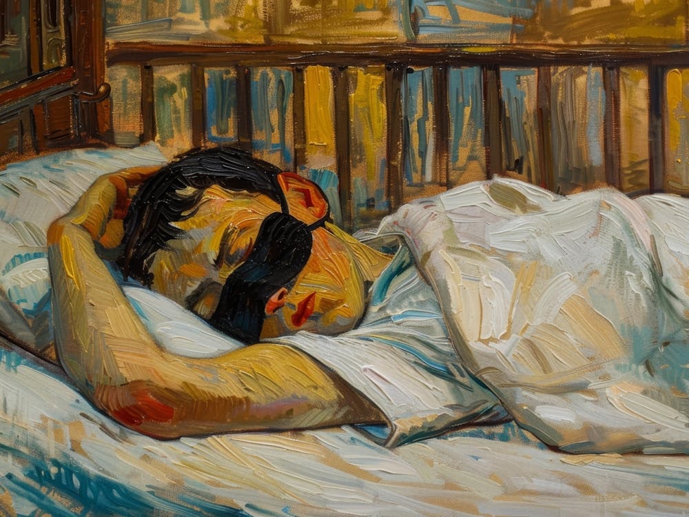 Boy Sleeping In Bed