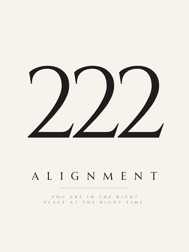 222 Angel Number Print
