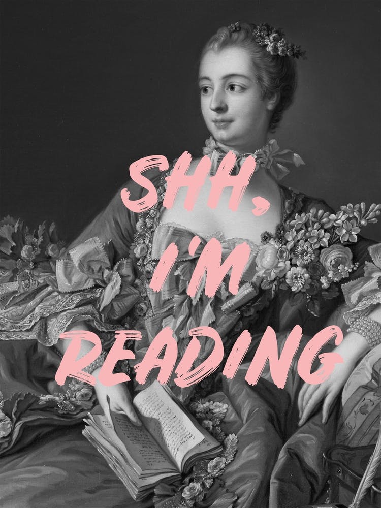 Shh I'M Reading Black And White