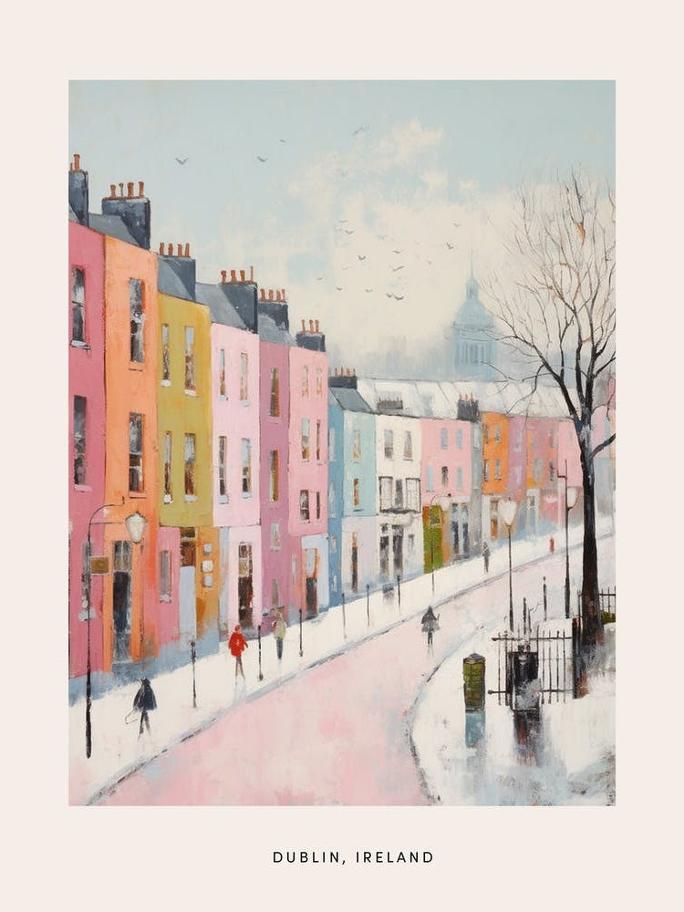Dreamy Winter Painting Poster Dublin Ireland 4