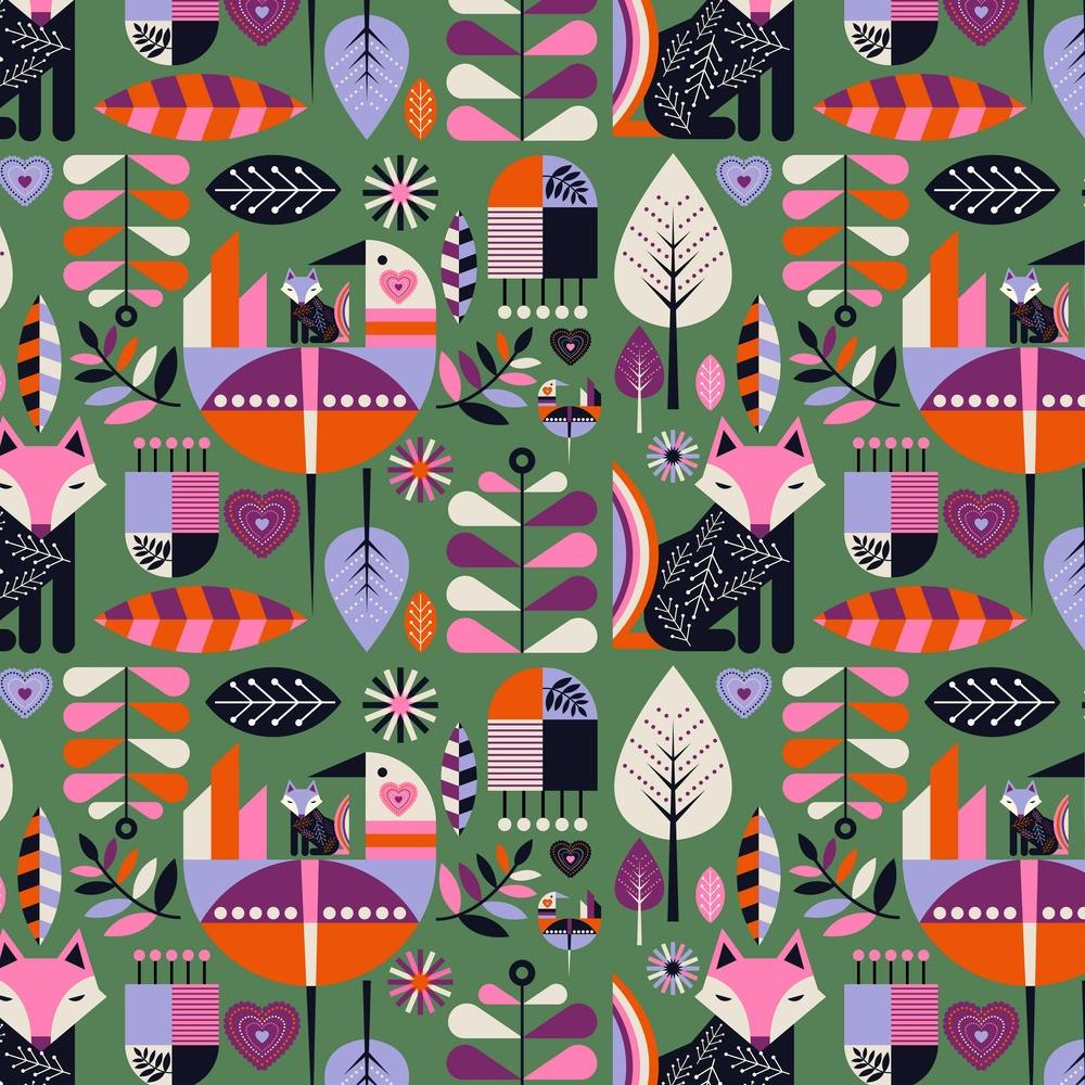 Colourful Folk Party Square