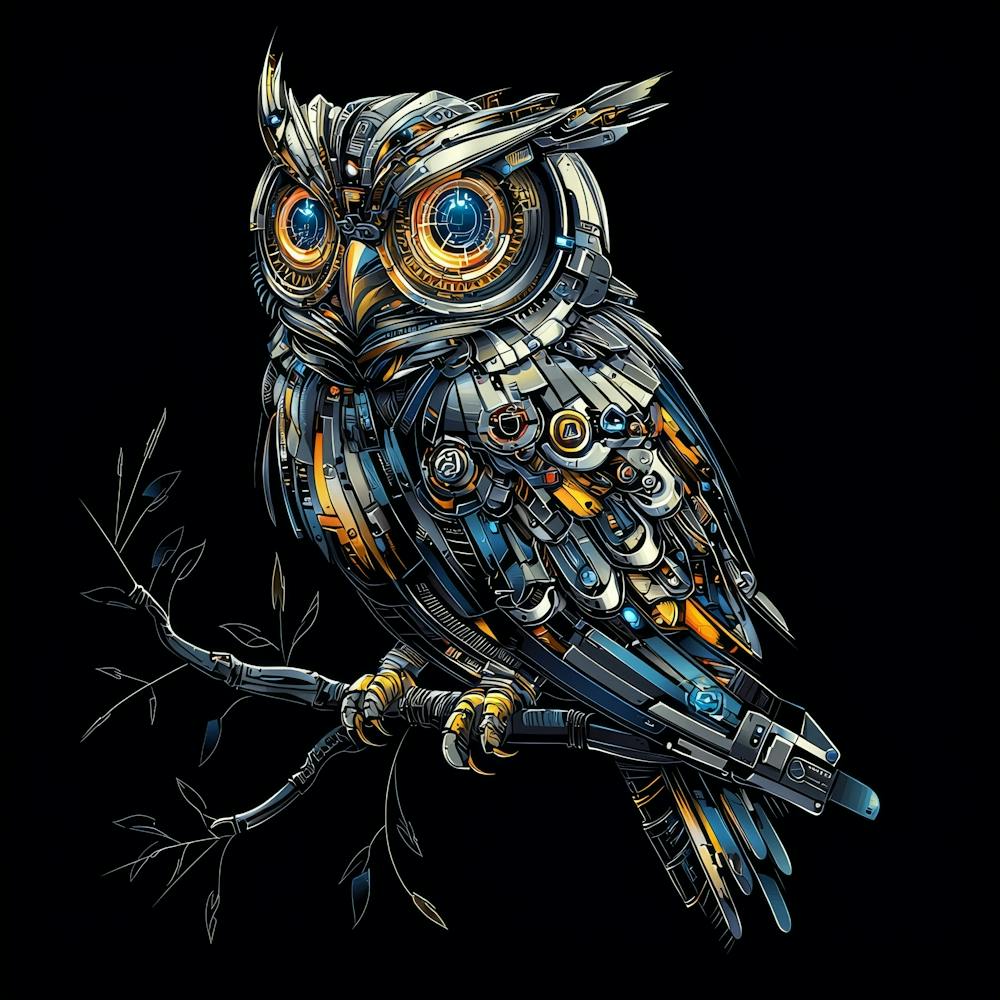 Owl With Gears