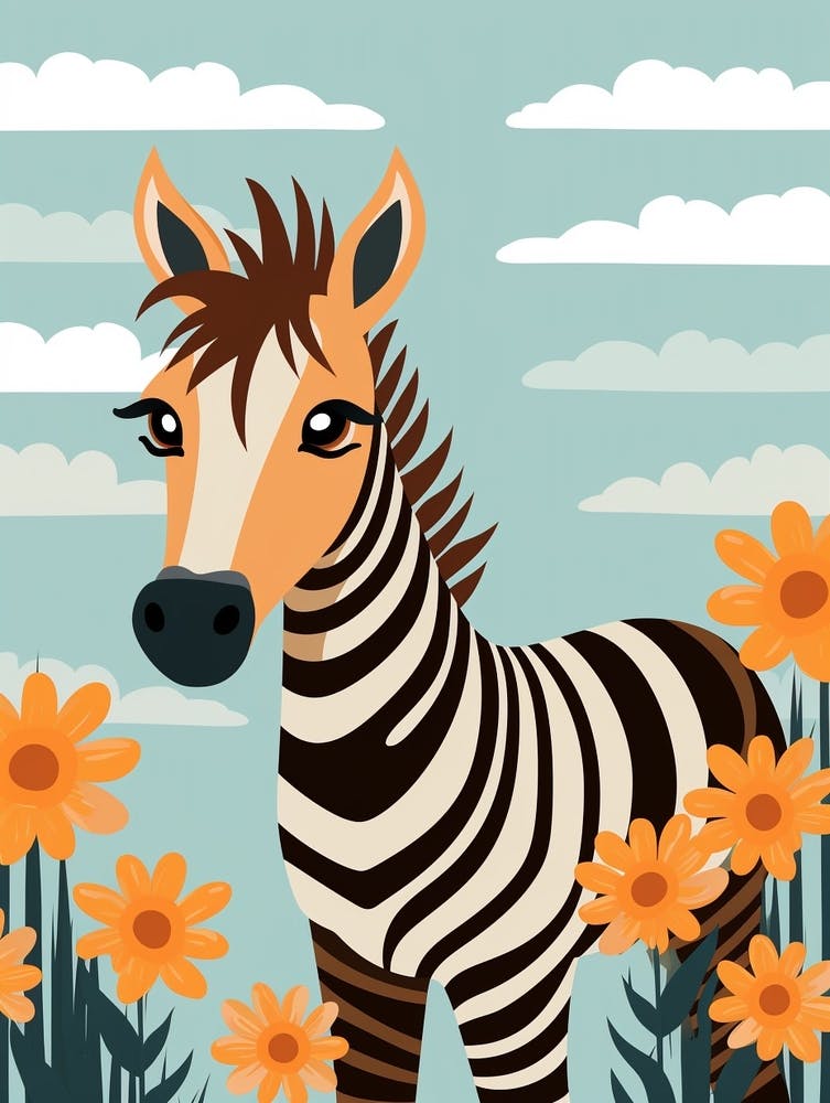 Baby Animal Illustration  Zebra 6