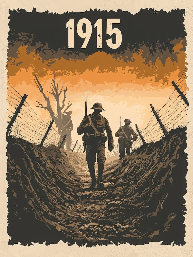 Aihrgdesign A Vintage Poster Depicting Soldiers In The Trench F013b51c 88b4 45ae B301 206236cd6ae1 3