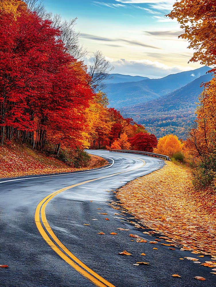 Beautiful Road In Autumn 9