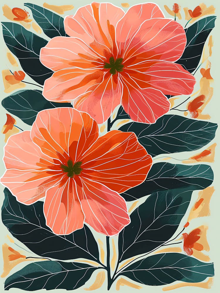 Pink Hibiscus Flowers