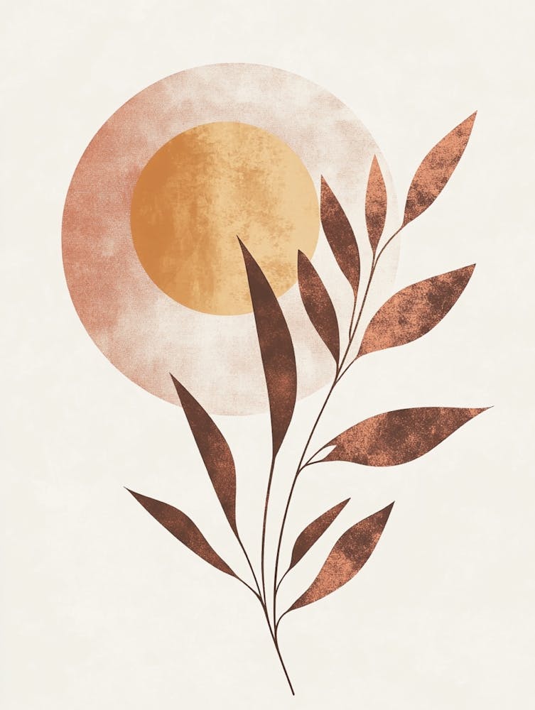 Sun And Leaves Canvas Print 12