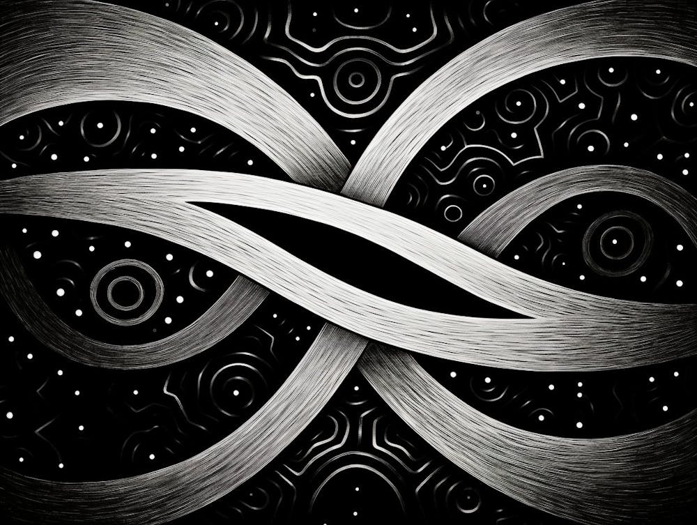 Infinity Abstract Black And White 7