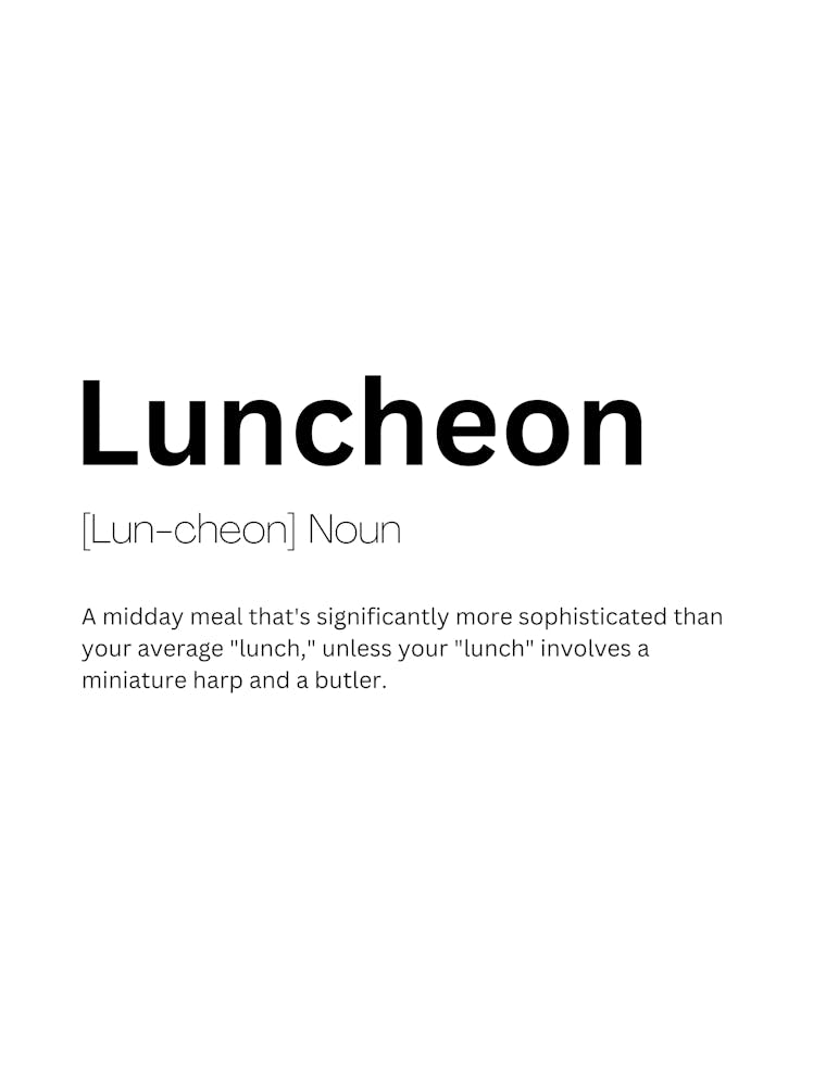 Luncheon Definition Meaning