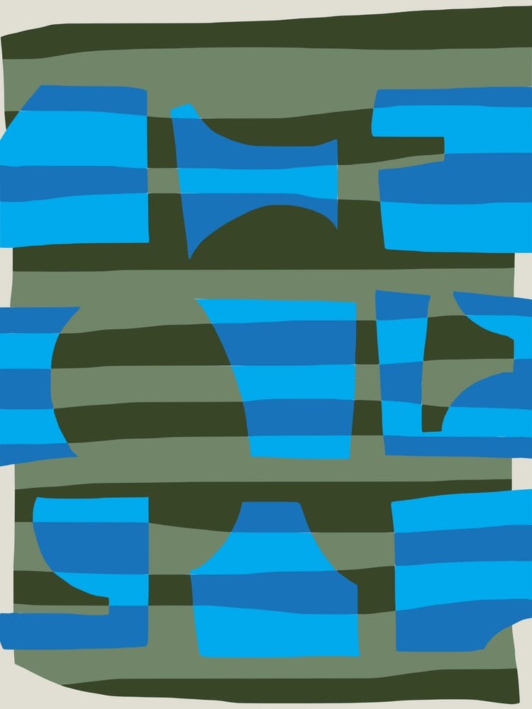 Abstract Stripe Minimal Collage 4