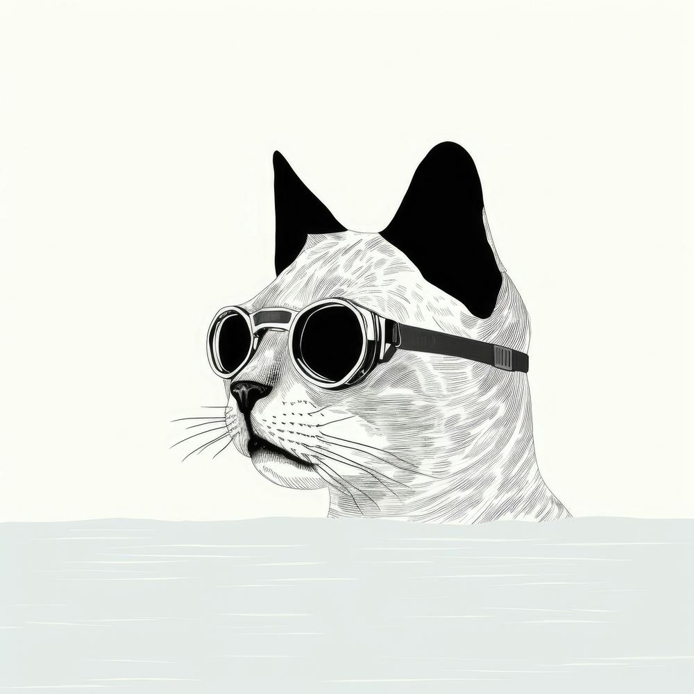 Cat In Goggles 1