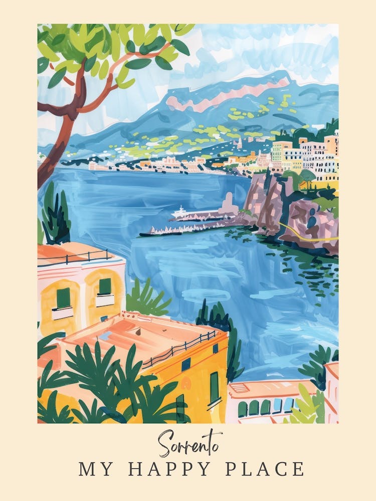 My Happy Place Sorrento 1 Travel Poster