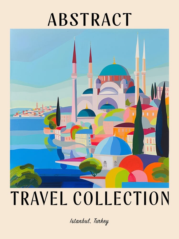 Abstract Travel Collection Poster Istanbul Turkey 7