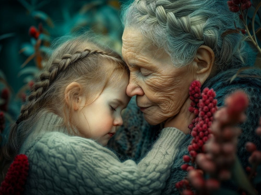 Oma und Enkelin