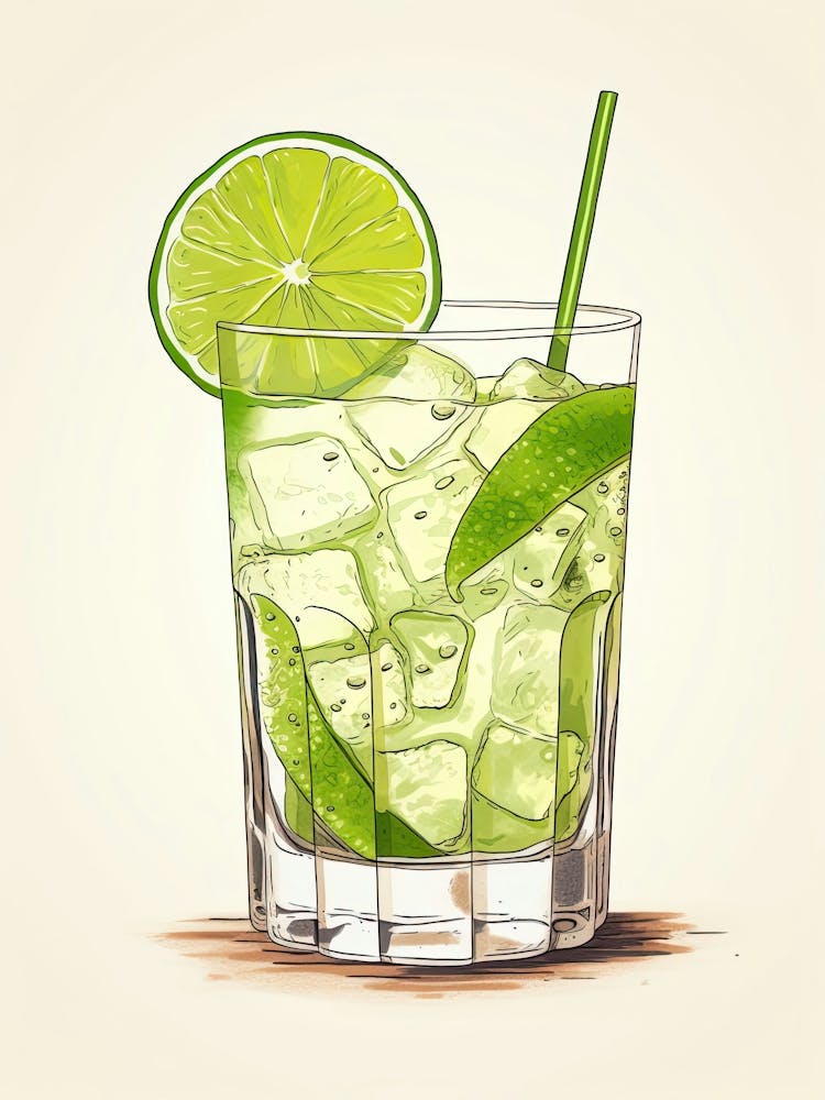 Watercolour Caipiroska Floral Infusion Cocktail 4