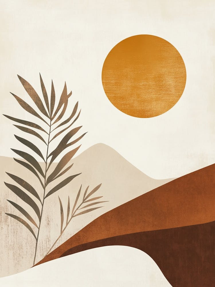 Desert Landscape Canvas Print 1