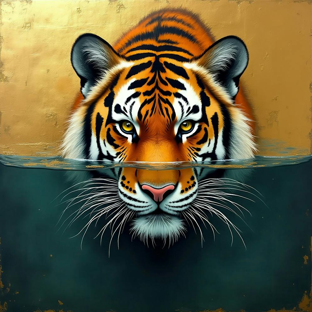 Tiger In Water 5