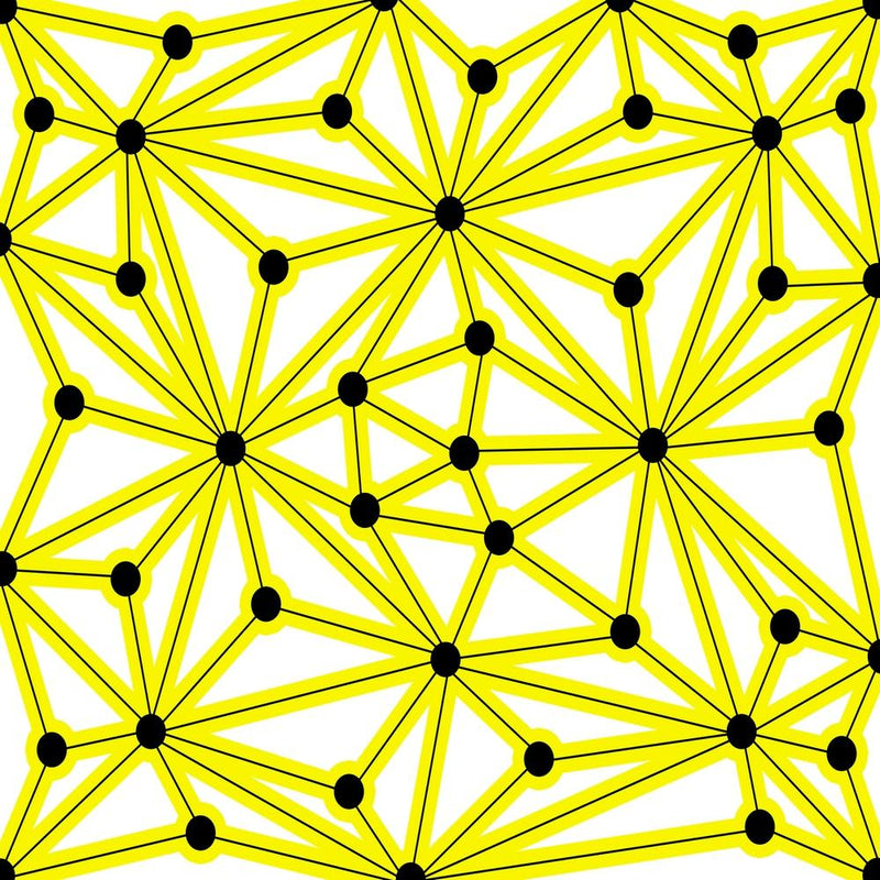 Abstract Yellow And Black Dots