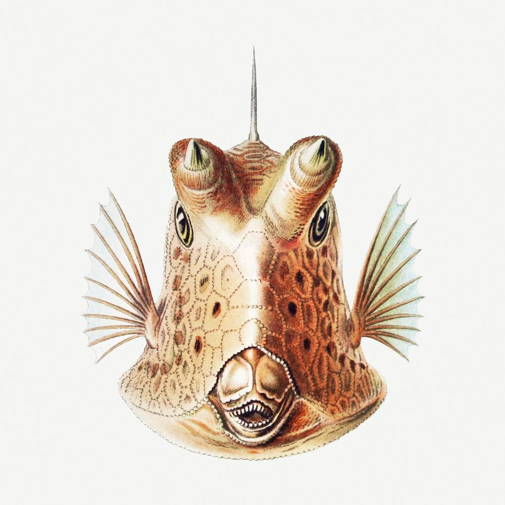 Vintage Fish, Ernst Haeckel