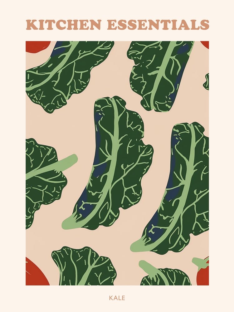 Kale Pattern Illustration Poster 3