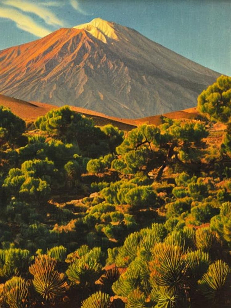 Teide National Park 2 Spain Vintage Poster