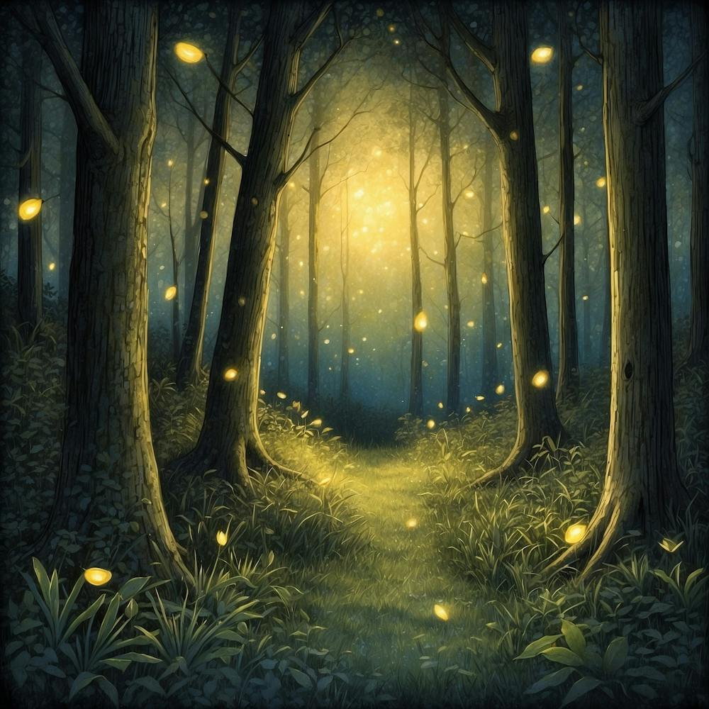 Fireflies In The Forest 1