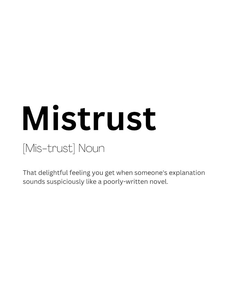 Mistrust Definition Meaning