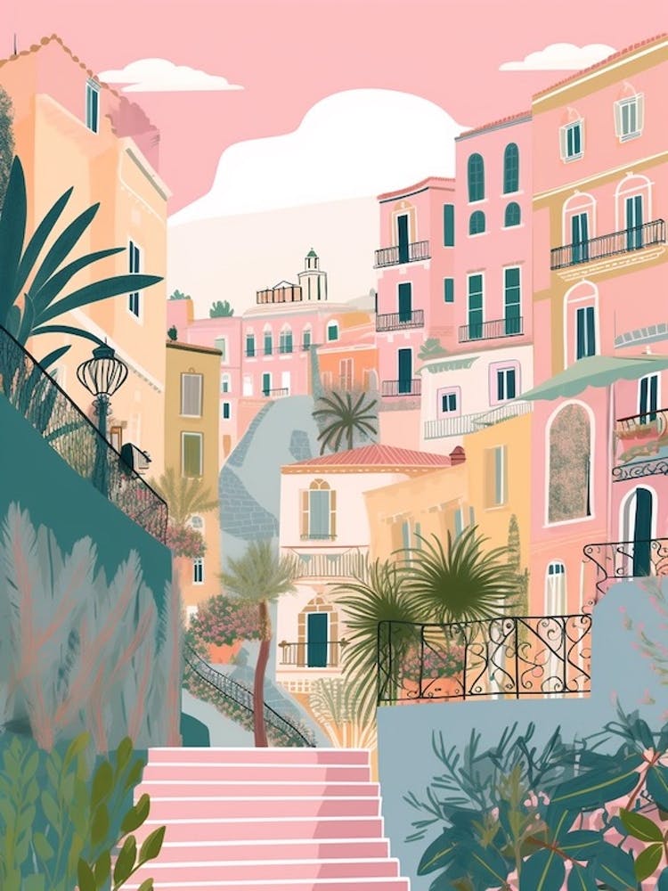 Sorrento, Italy Illustration