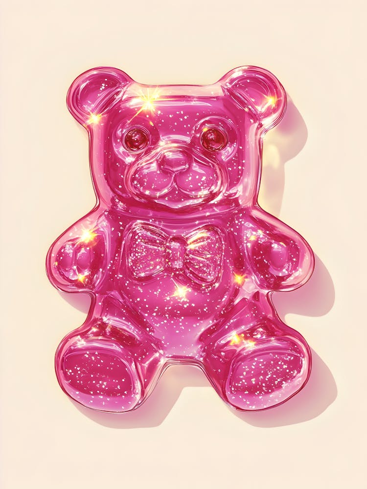 Ours en peluche rose
