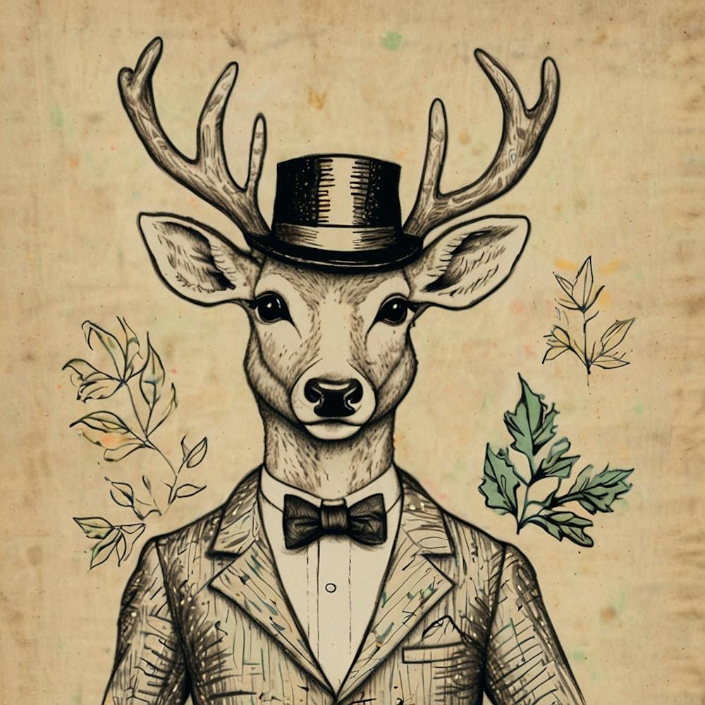 Deer In Top Hat