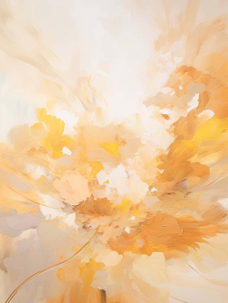 Autumn Gold Abstract Painting 1