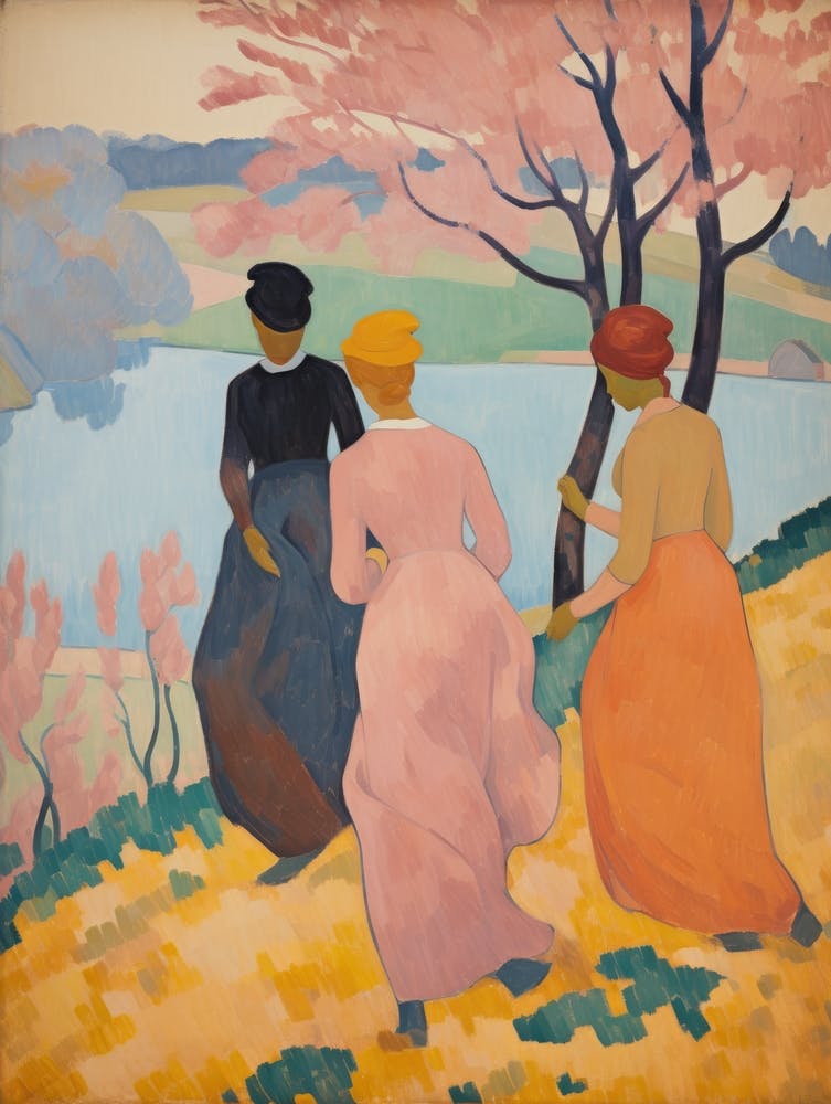 Three Women Walking