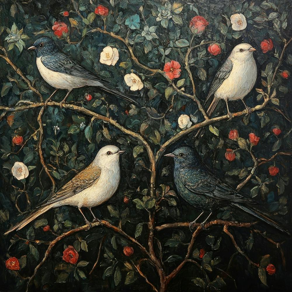 Birds In A Tree Art 9