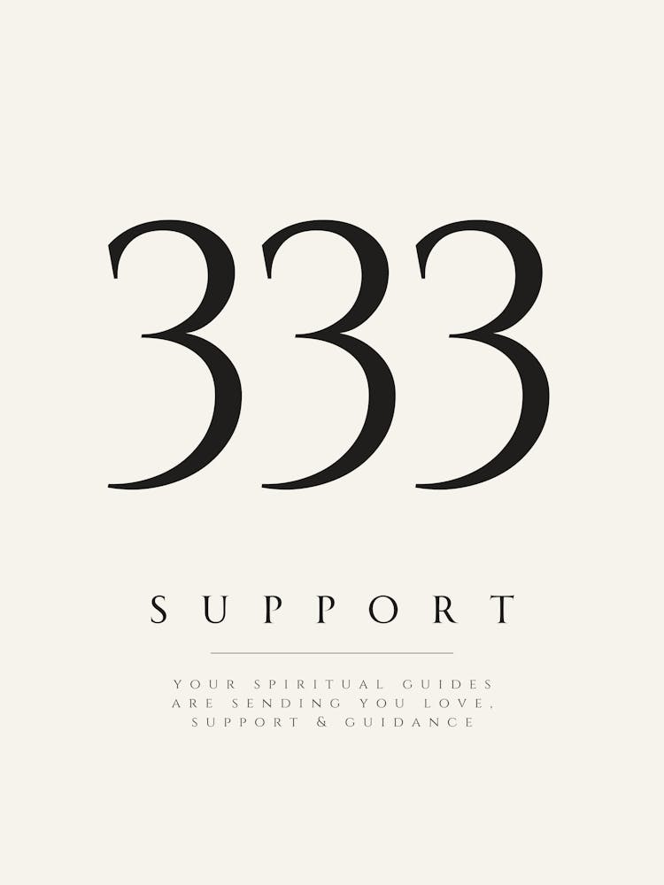 333 Angel Number Print
