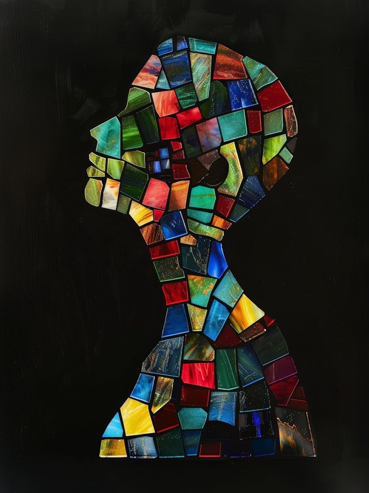 Mosaic Portrait Of A Woman 1