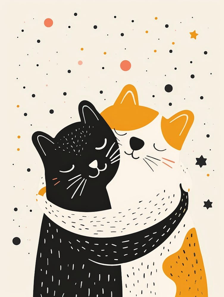 Hugging Cats