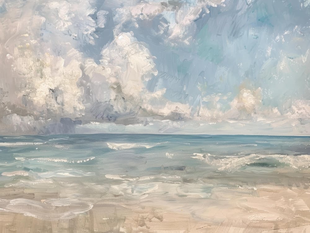 Jour Nuageux À La Plage 1