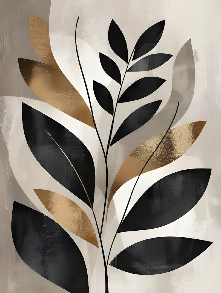 Black And Gold Canvas Print