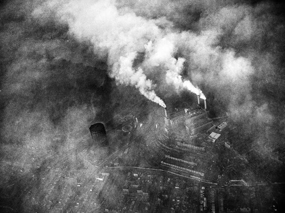 Battersea Power Station In Fog 1949