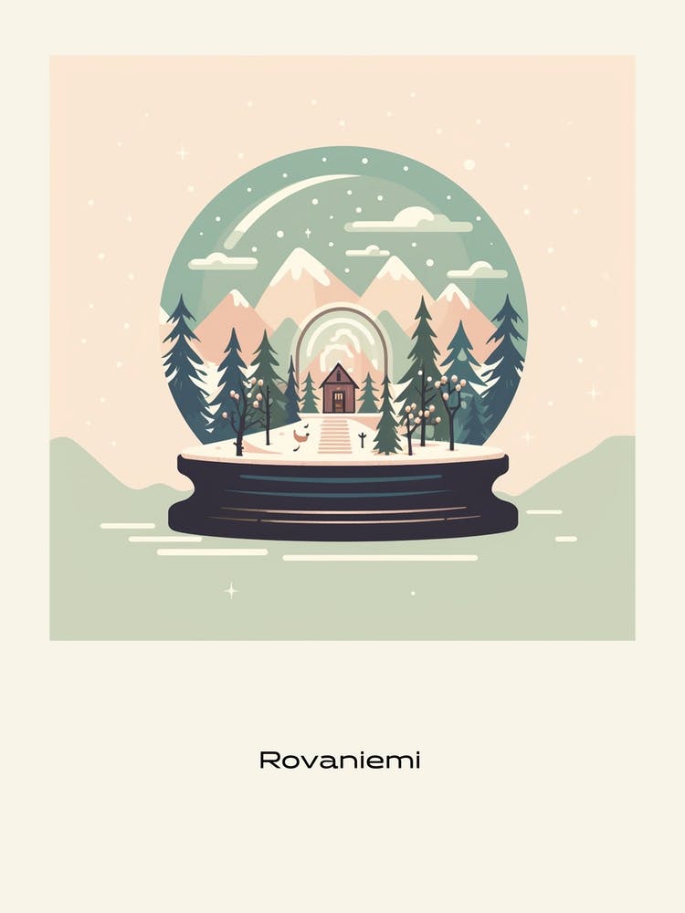 Rovaniemi Finland 2 Snowglobe Poster